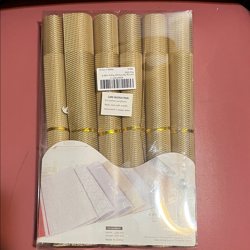 Gold Woven Placemats Set